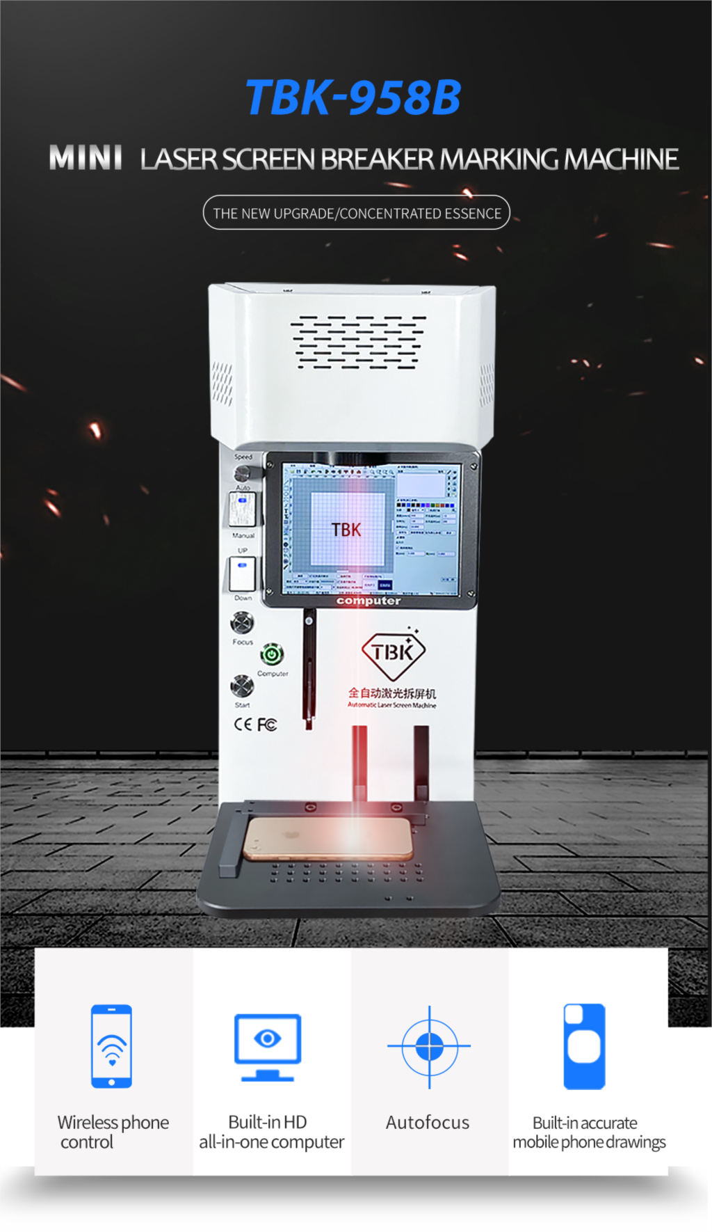 Fume Extractor Laser - TBK 958B Полный комплект лазерной разделительной