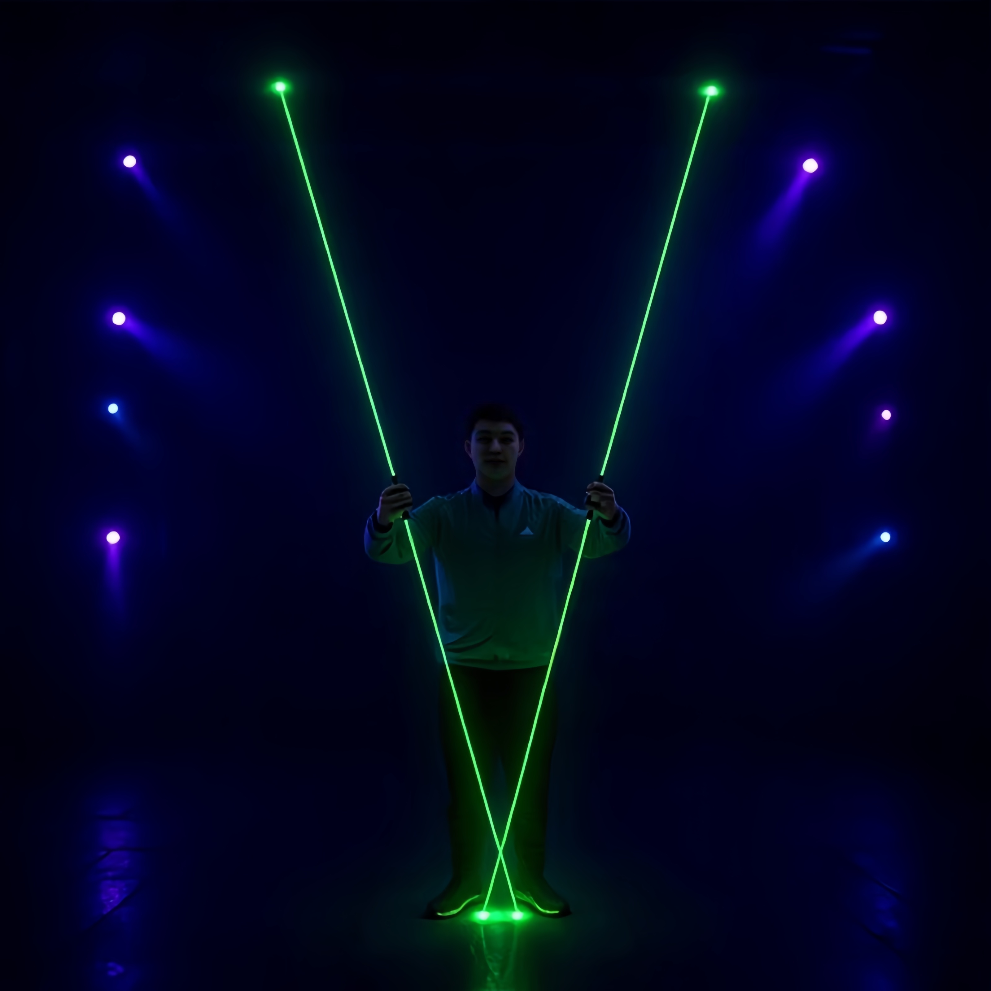 Industrial Laser Beam - Большой флуоресцентный лазерный меч, сценическое волшебное