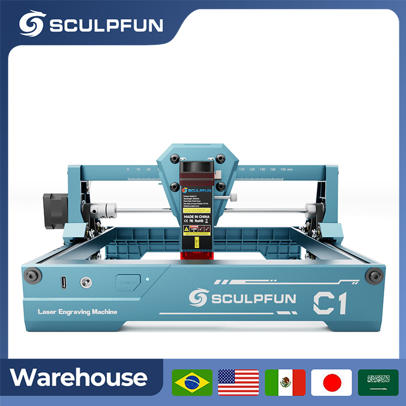 Industrial Laser Engraving Machine - Лазерный гравер Sculpfun 3W C1 Mini,