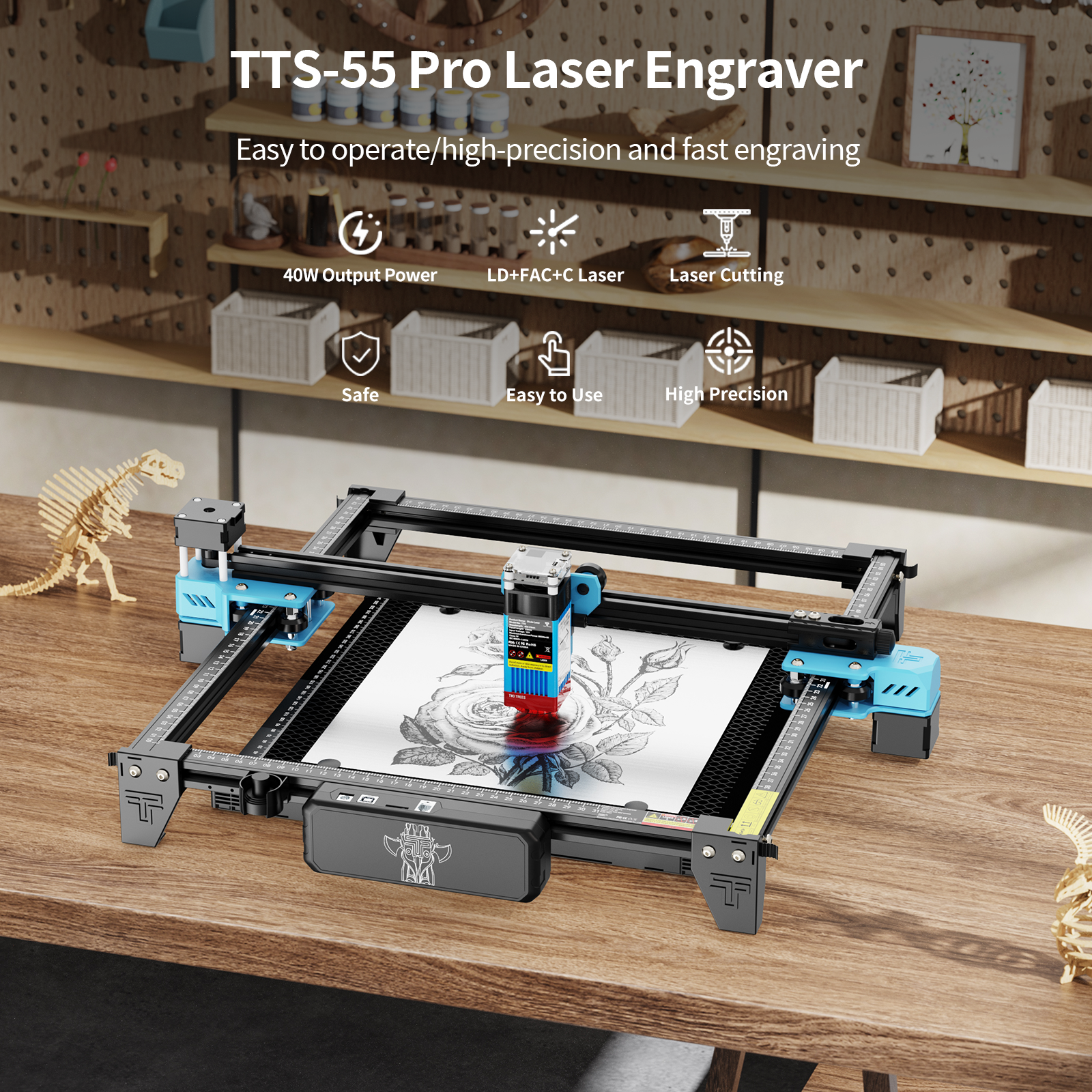 Industrial Laser Engraving Machine - Лазерный гравер TwoTrees TTS-55 Pro с