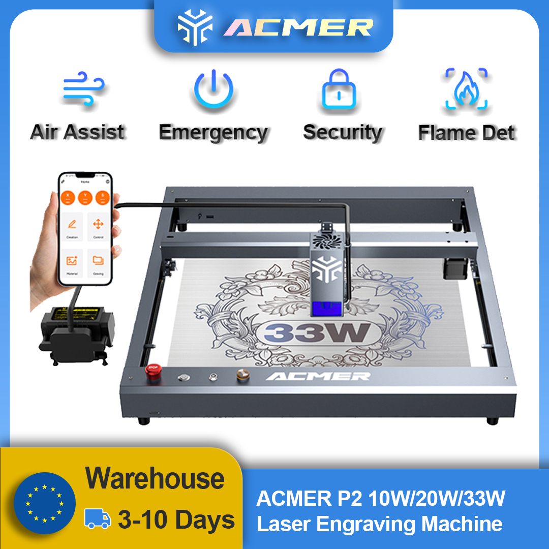 Industrial Laser Engraving Machine - Лазерный гравер ACMER P2 33W 20W