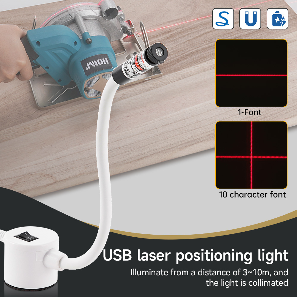 Industrial Laser Beam - Красный лазерный светильник с питанием от