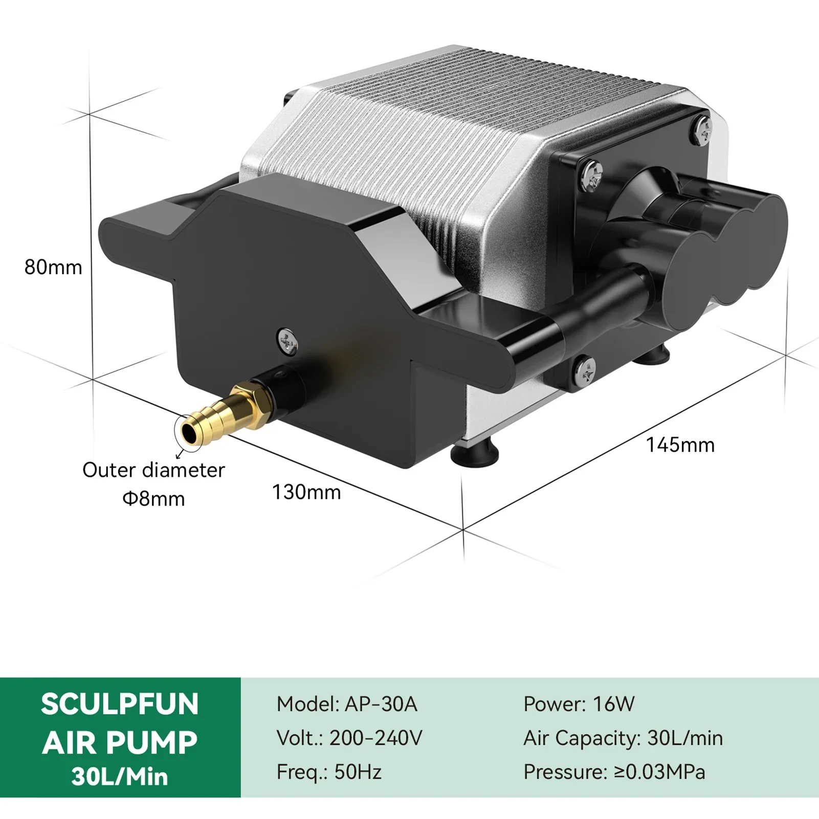 Air Assist Pump Laser - Воздушный компрессор для лазерной гравировки S10,