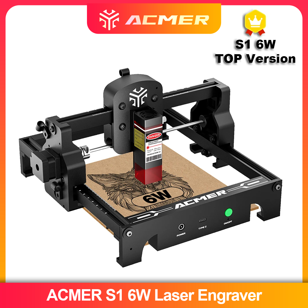 Industrial Laser Engraving Machine - ACMER S1 2,5/3,5/6 Вт лазерный гравер