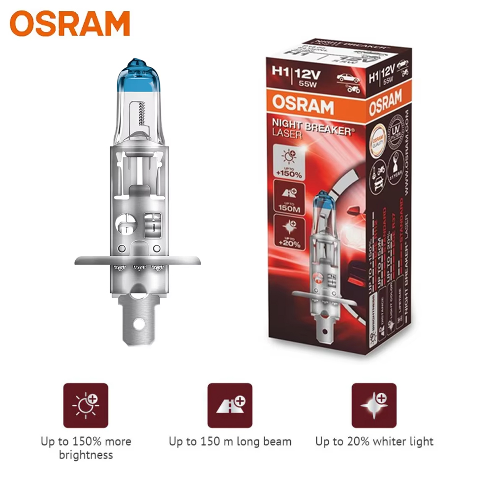 Industrial Laser Beam - OSRAM Night Breaker Laser H1 Halogen