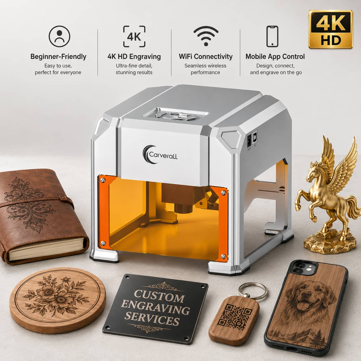 Лазерный гравер Carverall, K4  – обзор и цена Industrial Laser Engraving Machine
