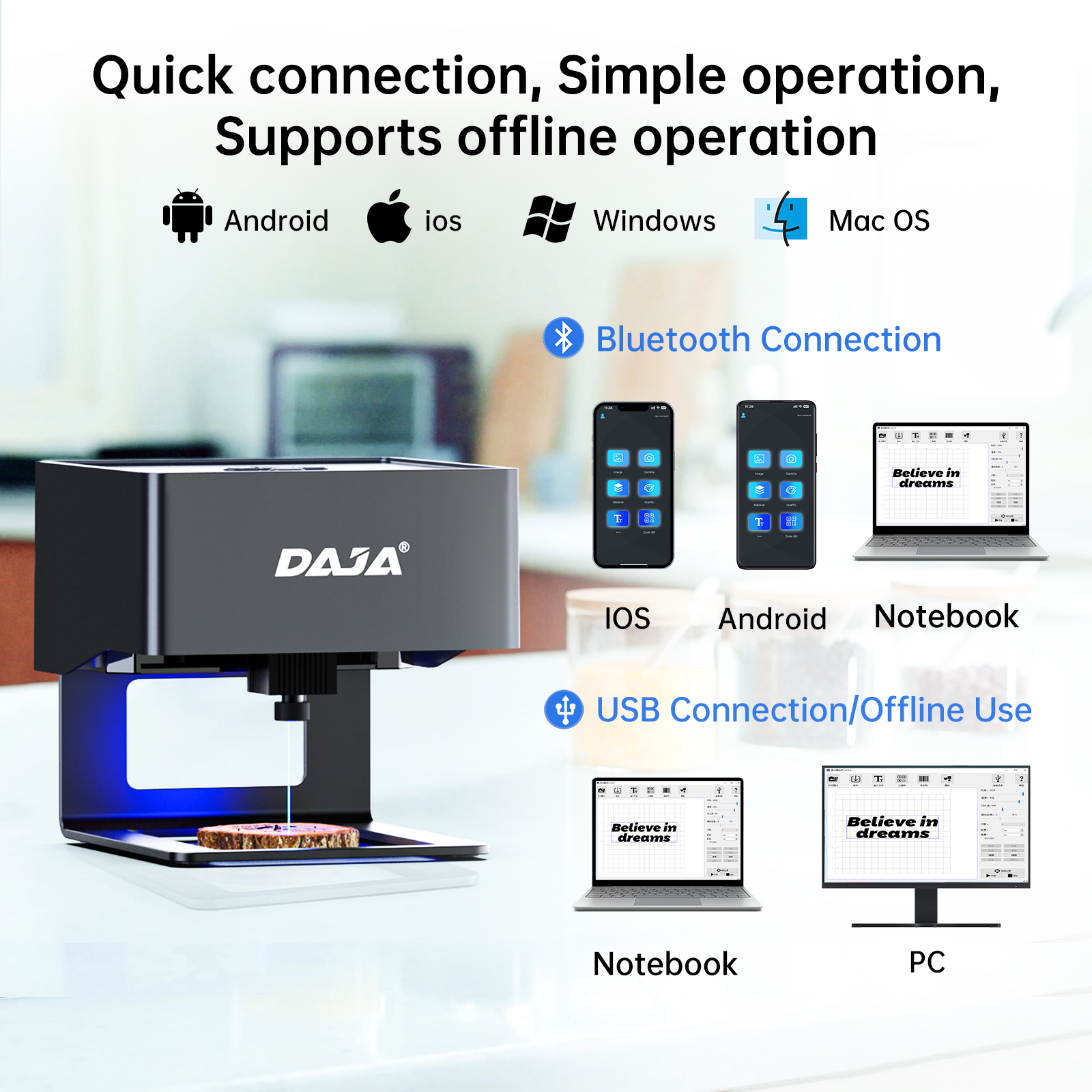 DAJA DJ6 Мини Портативный Лазе – обзор и цена Industrial Laser Engraving Machine