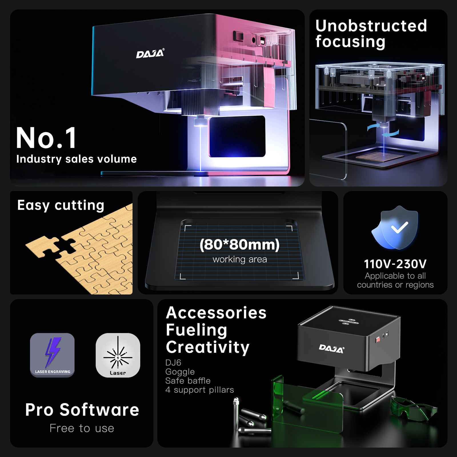 DAJA DJ6 Мини Портативный Лазе – обзор и цена Industrial Laser Engraving Machine